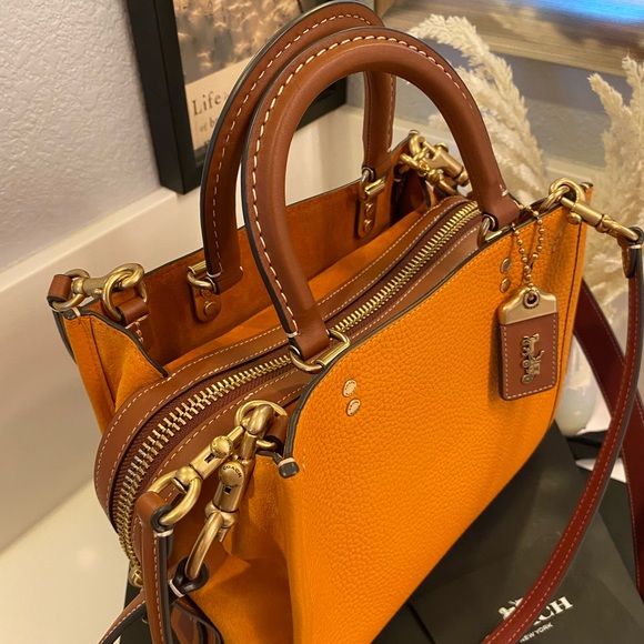 Coach 1941 Rogue 25 Colorblack Glovetanned Leather & Suede 🧡🧡🧡 - Picture 1 of 15